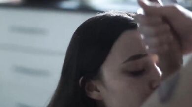 Sweet russian teen katekoss gives sloppy blowjob with strawberry cream - big dick facial finish