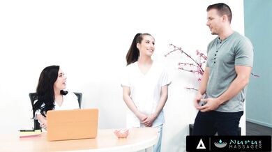 NURU MASSAGE - Lucky Man Gets The Best Treatment For His Cock By Two Sexy Masseuses - Whitney Wright