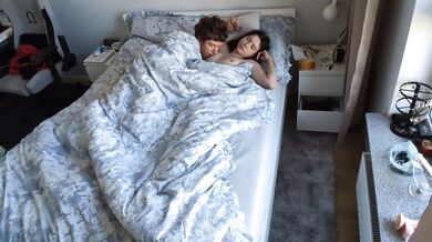 Quick morning sex of a real couple