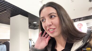 Cumwalk in Public Shopping Mall