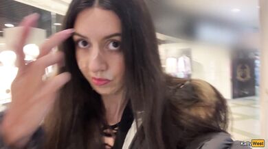 Cumwalk in Public Shopping Mall