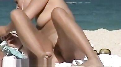 Nude beach sexy girl craze voyeur video