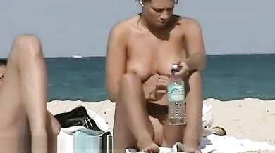 Nude beach sexy girl craze voyeur video