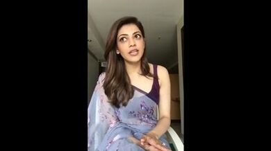 Kajal Aggarwal Showing Armpits And Tits In Sleeveless Saree