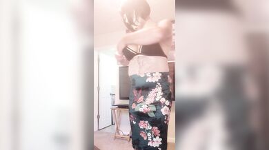 Fake tits crossdresser trying on shein haul BTS