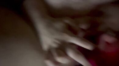 Sexy milf lets me finger her creamy pussy while watching Netflix.