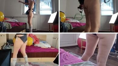 Amateur brunette naked vibrator massage. Latina hairy pussy, big tits, big ass.