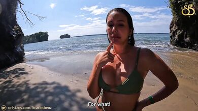 I let a stranger fuck my little pussy on the beach