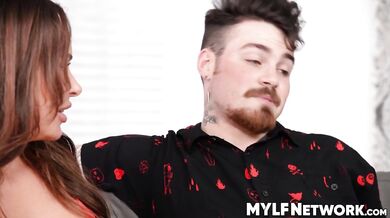 MYLFNETWORK - Busty milf Callie Brooks receives facial after a passionate tit fuck with handsome Logan Xander (Ray Victory)