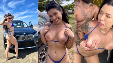 naughty brunette had sex in the abandoned kiosk by the sea - Drii Cordeiro