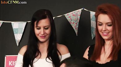 CFNM deepthroat by femdom MILFS n mature