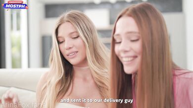 Truth or Dare Stream Ends with Lesbian Kiss & Laughing Fuck with Pizza Guy (ArinaFox & Anastangel)