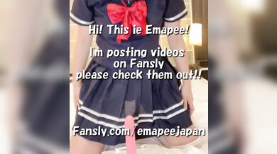 Japanese schoolgirl mom shows off her breasts in a nursing bra