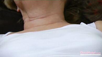 OMAHOTEL Real Lesbian Grannies Playing With Her Hairy Pussy and Toy