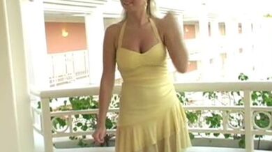 Alison masturbating on terrace _ Fr - video 1