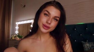 Beautiful european model slapping her big ass