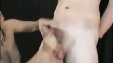 Bad girl jerks off her man, but wont allow him to cum