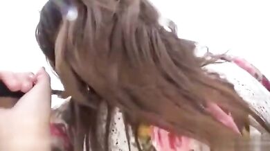 Japanese Miki fucking by the sea 19