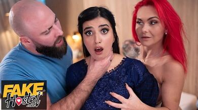 Fake Hostel - Shy Pakistani girl has sexual awakening in threesome with kinky British couple
