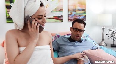 Aubree Valentine Caught Fapping Her Roomie's Boyfriend