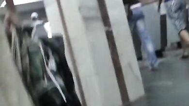 Sweetheart in pink hawt upskirt