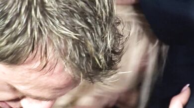 British Blonde Tag Teamed By Two Mechanics- Titopia