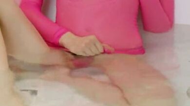 danish super skinny chick on the bath