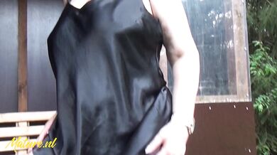 Curvy Dutch Woman With A Big Fat Ass Rubs Her Fat Pussy In Public