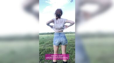 Dirty farm girl fucked raw in the hay after panties come off