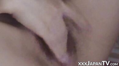 XXX JAPAN TV - Asian teen wakes up to tease hard in masturbation solo