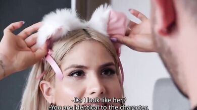 BLONDE TEEN WIN A COSPLAY CONTEST HER TRICKY UNCLE GETS HER A DISGUISE WITH A BUTPLUG FUCKING HER DOGGY STYLE