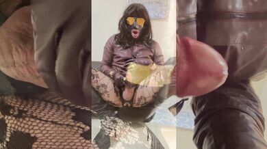 Sissy Glovecum 023 - Crossdress-Mess: 3 Cumshots