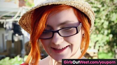 Lustful hairy lesbians lick cunts and assholes outdoors