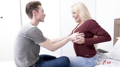 I love having sex with these younger guy. I let him lick my freshly shaved pussy before he penetrates me with his hard cock