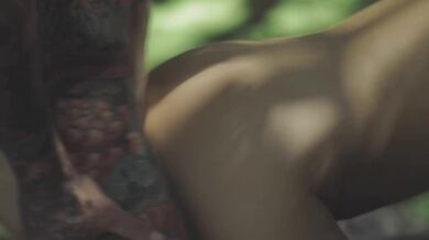 Asian Hottie Katana Sucks Off Hung Tattooed Stud Before Outdoor Fucking