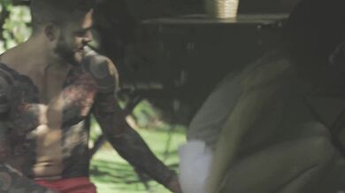 Asian Hottie Katana Sucks Off Hung Tattooed Stud Before Outdoor Fucking