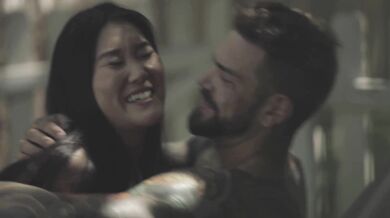 Asian Hottie Katana Sucks Off Hung Tattooed Stud Before Outdoor Fucking