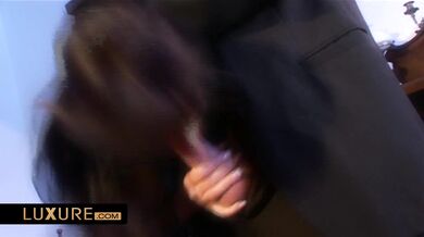 Blindfolded orgy with dildo and Double Penetration