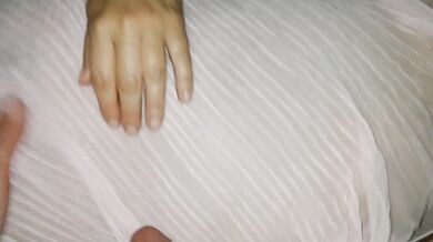 milf with a dick in ass come twice on big tits