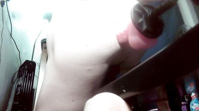 Skyler Storm Sex Machine with Inverted Chastity Cage