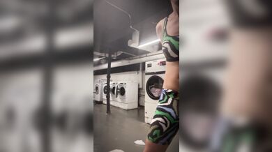 Showing Off in Basement Laundry Room of my Building