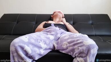 I pulled down my cute pajamas so I could finger myself