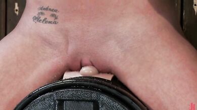 Big Titted Subslut Sybian Bondage Squirt Orgasms