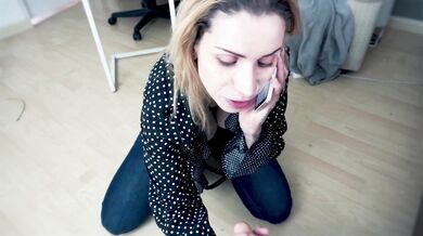 Spanish Teacher fucks you whilst talking to your Mom on the phone