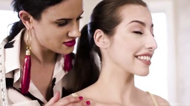 Lesbian Seamstress Seduces Her New Client - Penney Play
