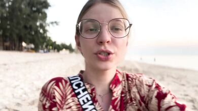 Walk you on the beach on a leash