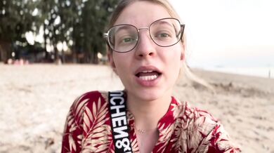 Walk you on the beach on a leash