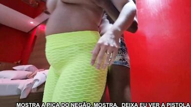 Real homemade cuckold ,big ass wife playing with boy while husband watch