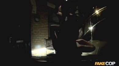 Policeman fucks a women walking home after a night on the town - Fake Cop