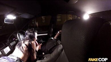 Policeman fucks a women walking home after a night on the town - Fake Cop